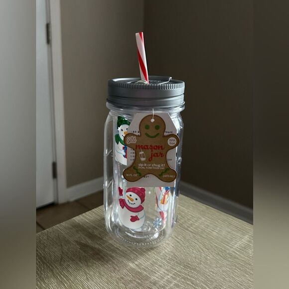 NWT … COOL GEAR “16 Fl. Oz.” Mason Jar Tumbler - Picture 1 of 4